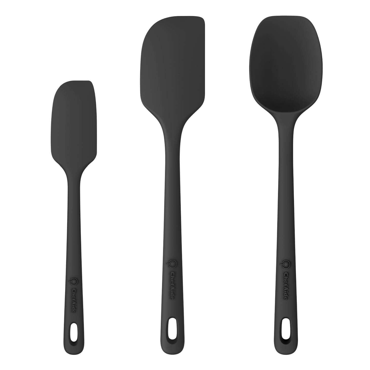 5 Pieces Silicone Spatula Set, Food Grade Rubber Spatula, Upgrade Strong Handle with Ergonomic Grip, Heat Resistant Up to 600°F for Nonstick Cookware, Cooking